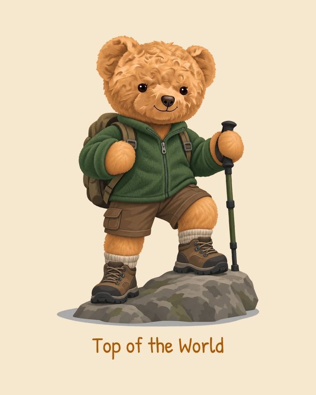 Hiker Bear — T-shirt