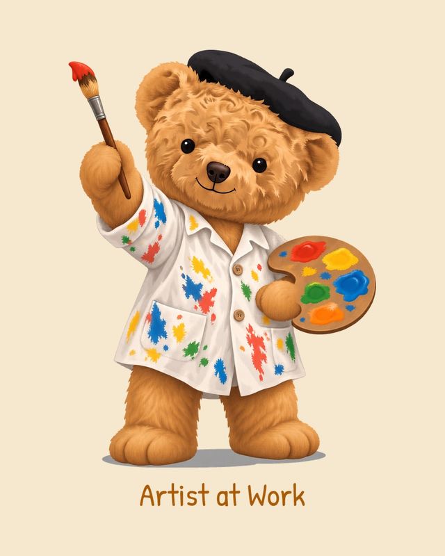 Painter Bear — T-shirt