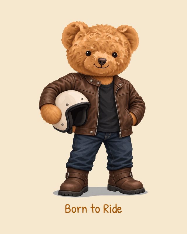 Biker Bear — T-shirt