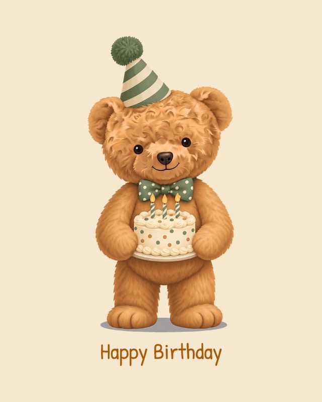 Birthday Bear — T-shirt