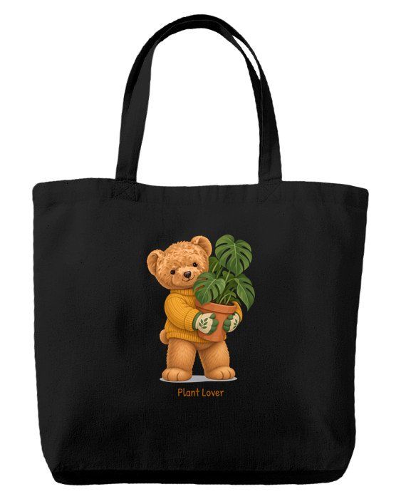 Plant Lover Bear — Tote bag
