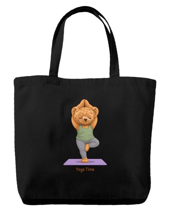 Tree Pose Bear — Tote bag
