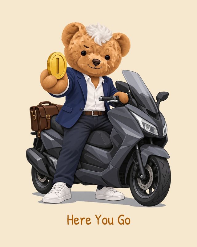 Orso Avvocato in Scooter — T-shirt