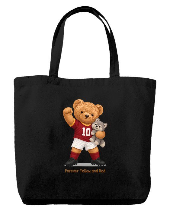 Yellow and Red Bear — Tote bag