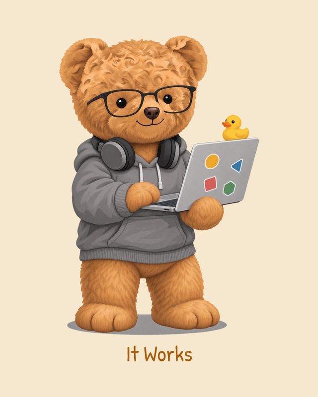 Orso Programmatore — T-shirt
