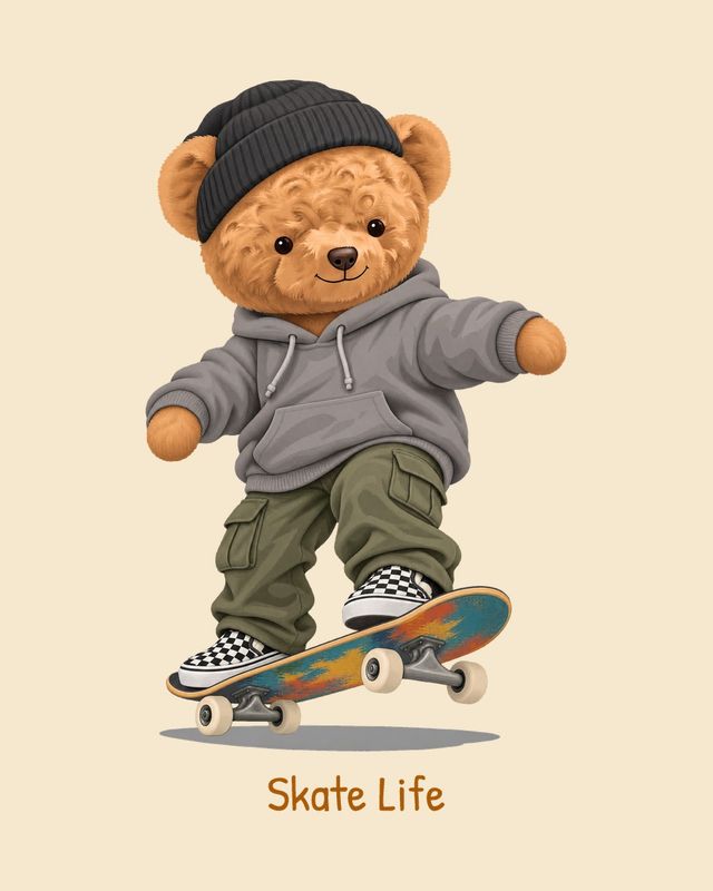 Skater Bear — T-shirt