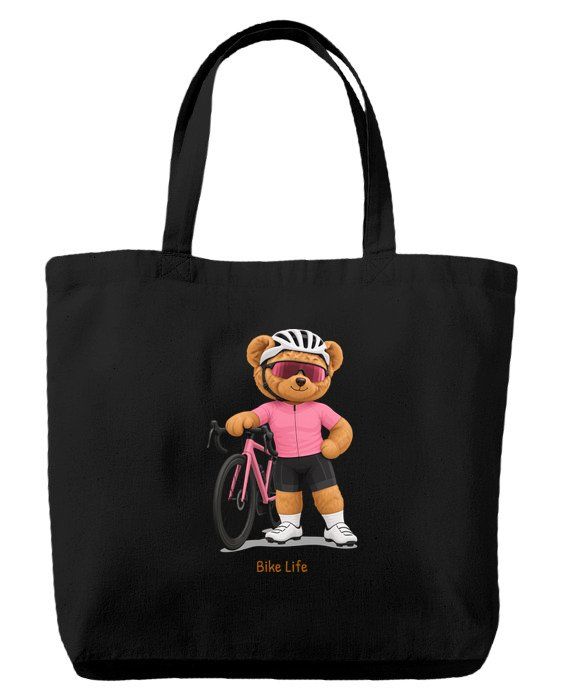 Cycling Bear — Tote bag