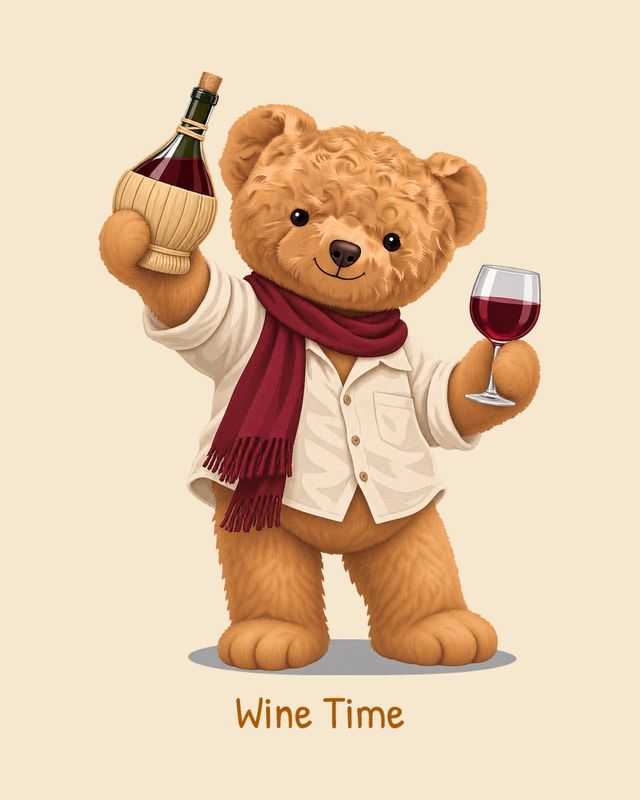Wine Lover Bear — T-shirt