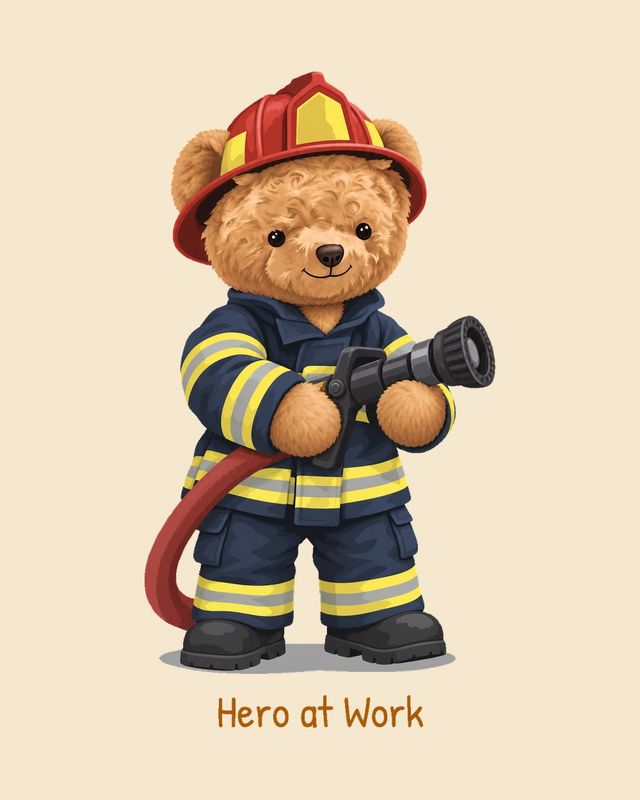Firefighter Bear — T-shirt