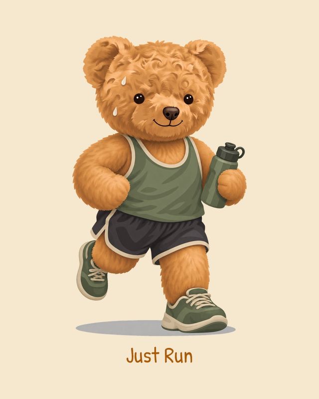 Runner Bear — T-shirt