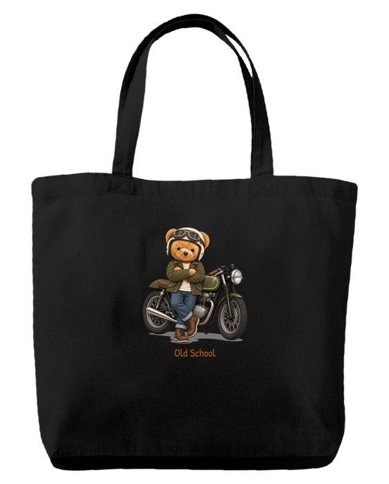 Cafe Racer Bear — Tote bag