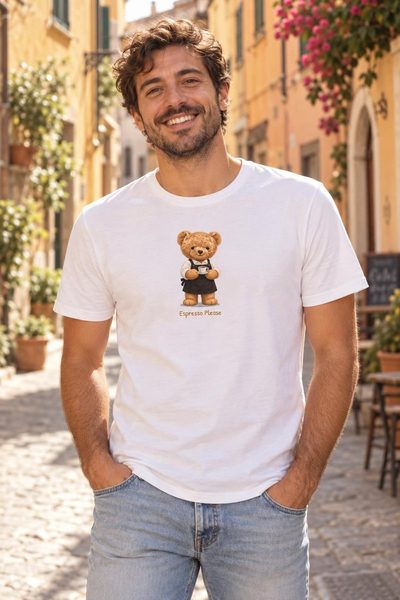 Orso Barista indossato